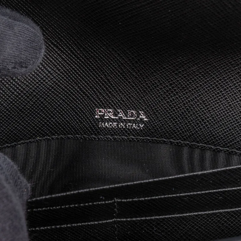 Prada Black Saffiano Leather Belt Crossbody Bag
