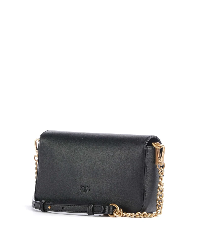 Pinko Love One Mini Slouchy Umhängetasche nero/antique gold