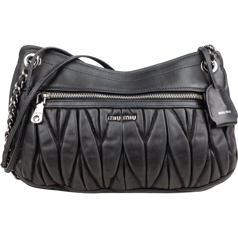 Miu Miu Matelassé Leather Hobo Crossbody Bag