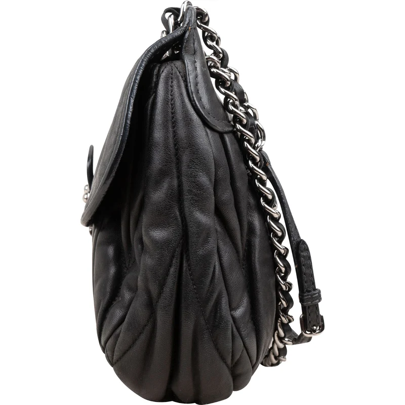 Miu Miu Matelassé Leather Hobo Crossbody Bag