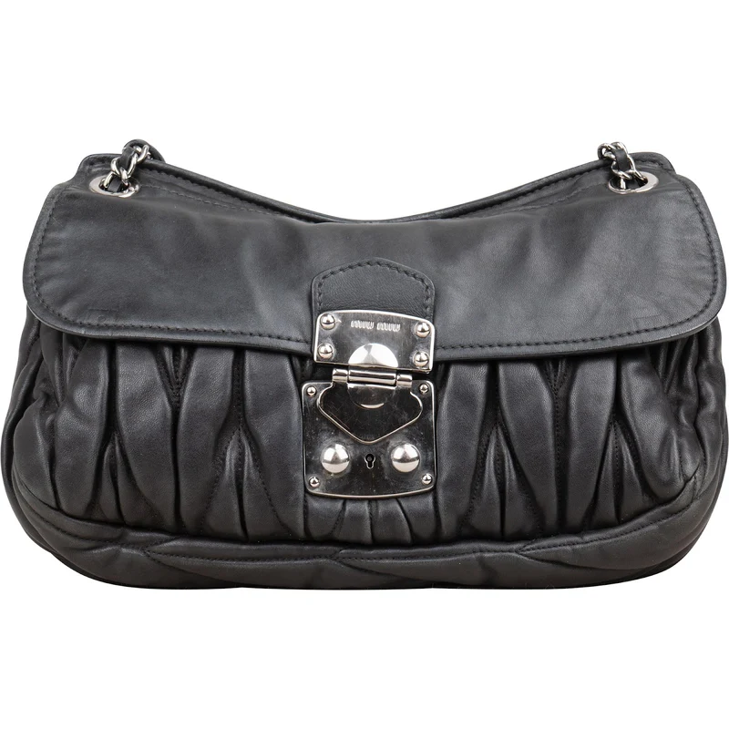 Miu Miu Matelassé Leather Hobo Crossbody Bag