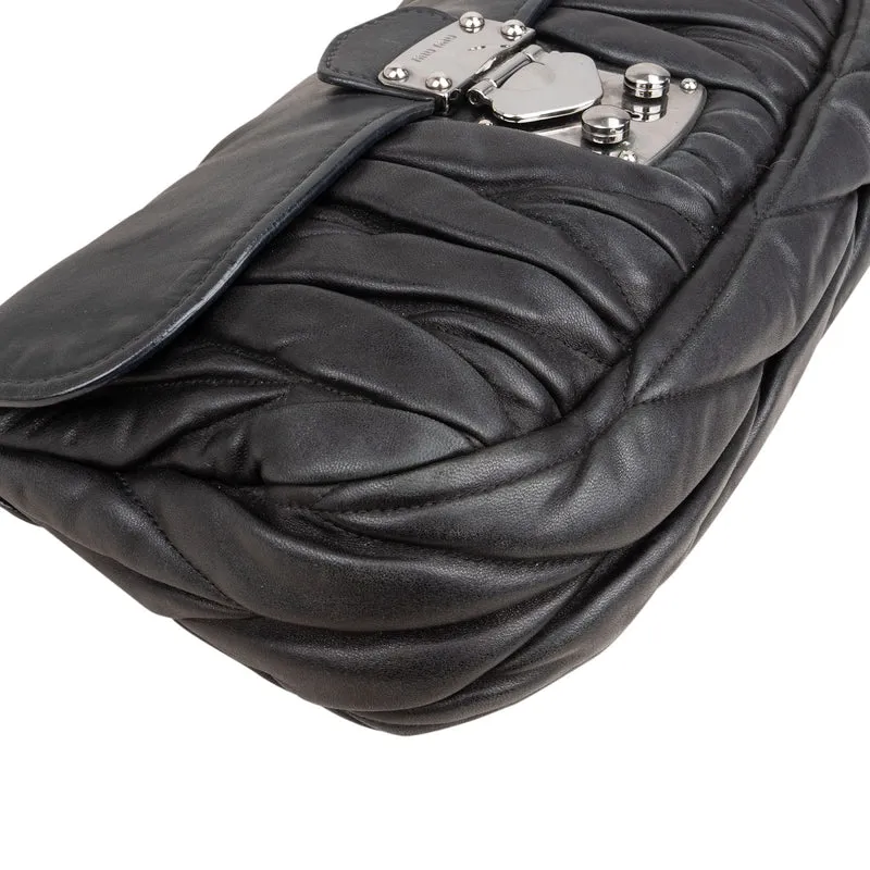 Miu Miu Matelassé Leather Hobo Crossbody Bag