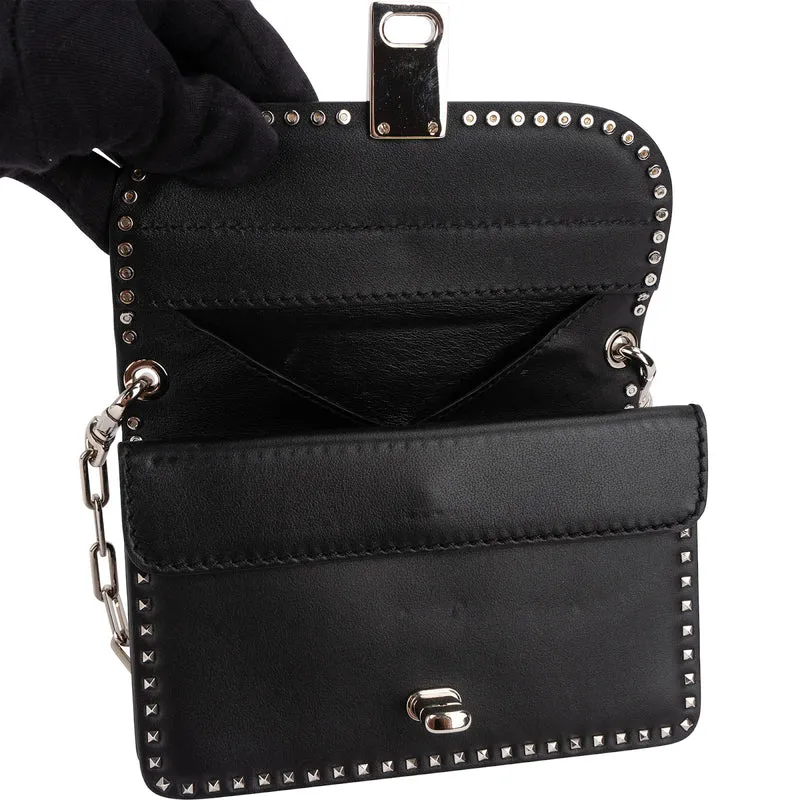 Valentino Garavani Rockstud Multi Pocket Double Flap Turnlock Crossbody Bag