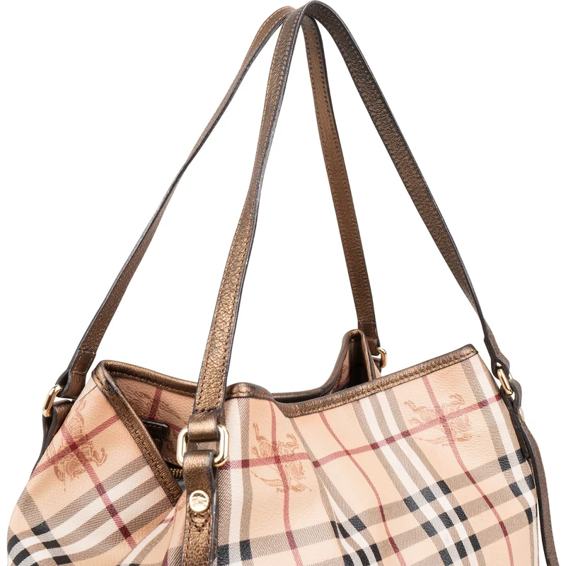 Burberry Haymarket Check Tote Shoulder Bag