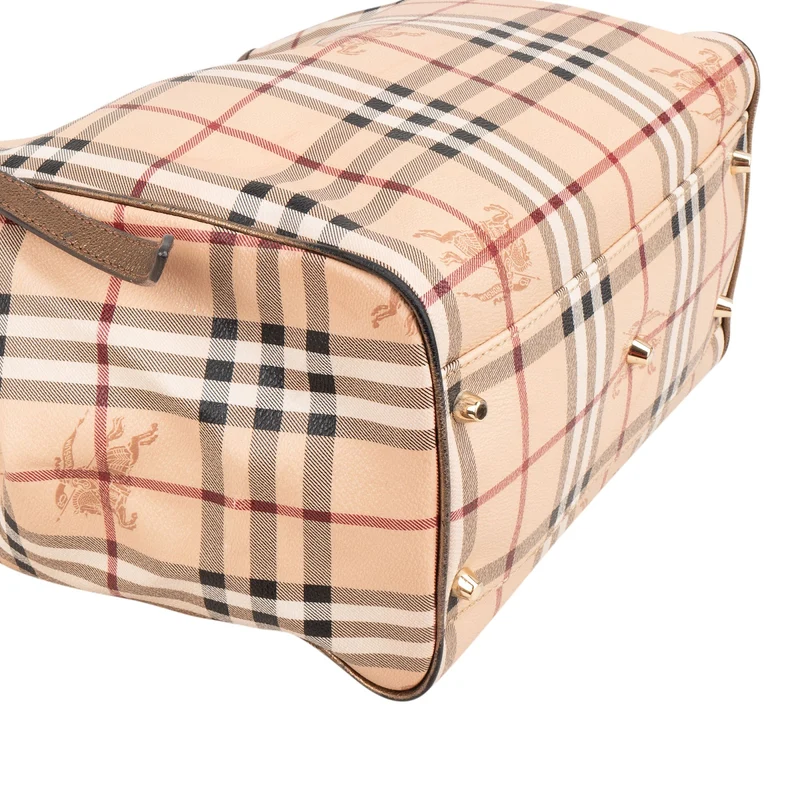 Burberry Haymarket Check Tote Shoulder Bag