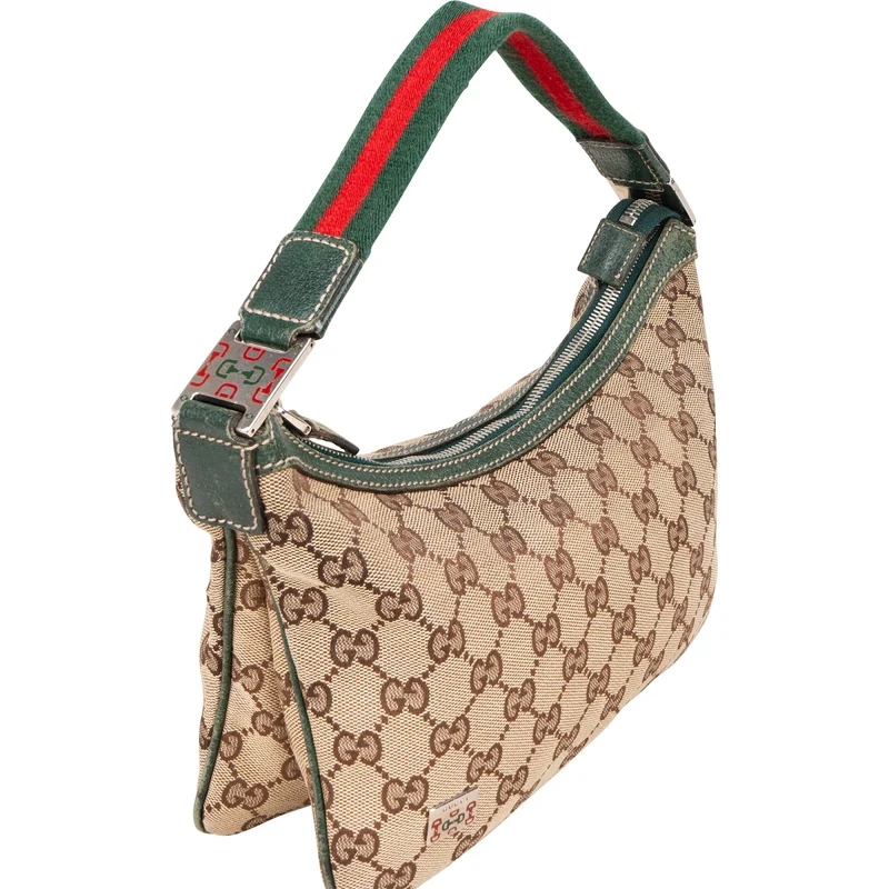 Gucci Monogram GG Web Sherry Line Handbag