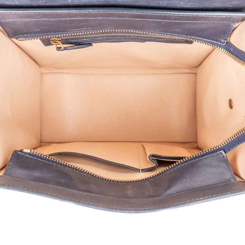 Céline Tricolor Leather Luggage Handbag