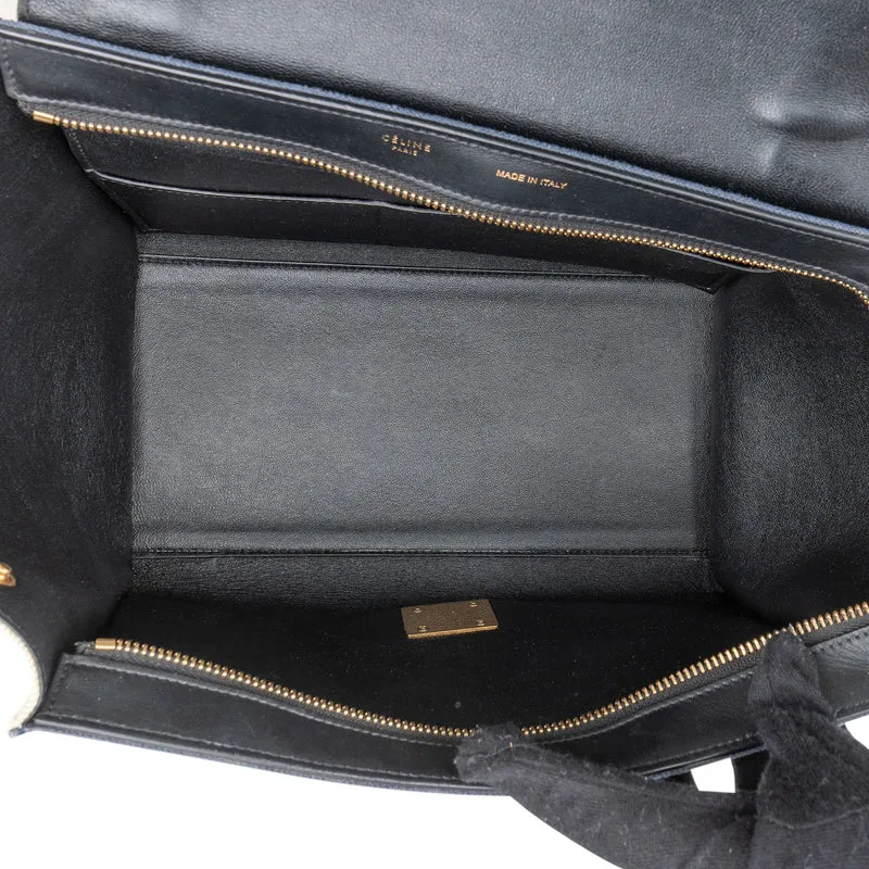 Céline Tricolor Leather and Canvas Trapeze Handbag