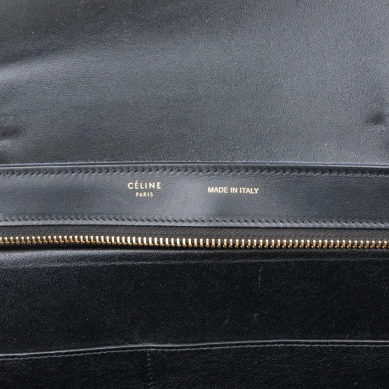 Céline Tricolor Leather and Canvas Trapeze Handbag