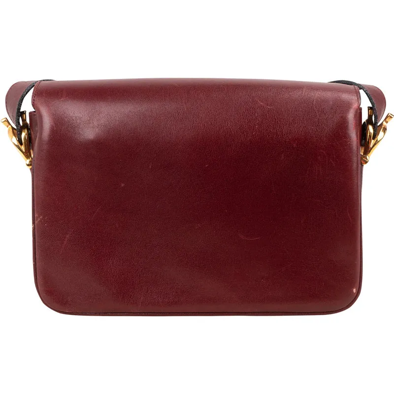 Celine Boxcalf Leather Horse Carriage Triomphe Shoulder Bag