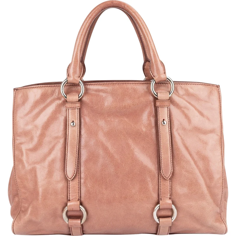Miu Miu Vitello Lux Leather Handbag