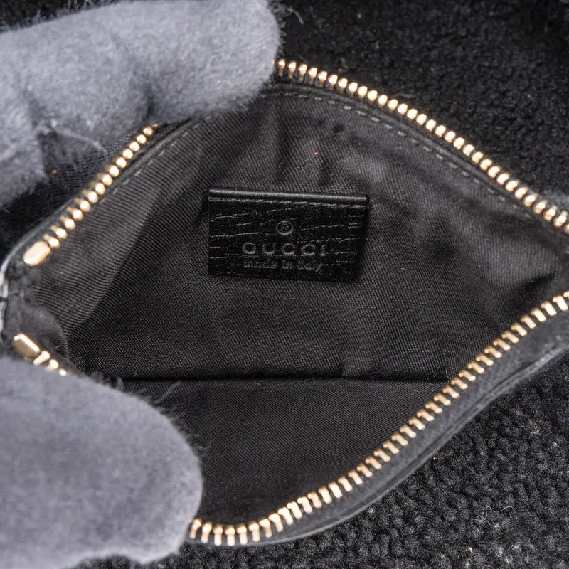 Gucci Suede GG Monogram Jolicoeur Shearling Tote Handbag