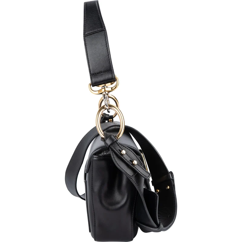 Chloé Black Leather C Shoulder Crossbody Bag
