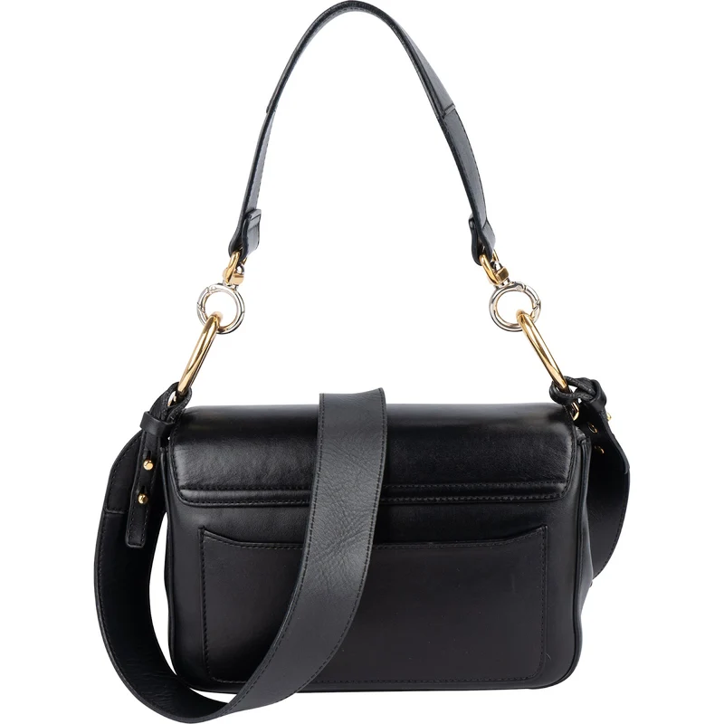 Chloé Black Leather C Shoulder Crossbody Bag