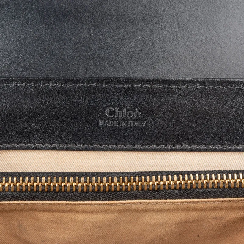 Chloé Black Leather C Shoulder Crossbody Bag
