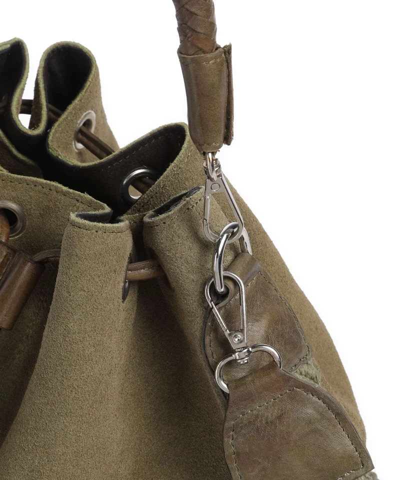 Anokhi Bucket Handtasche olive