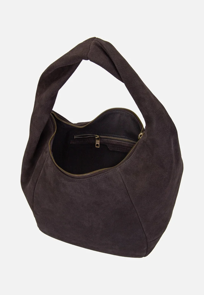 Farrah II Hobo M Hydro Suede Deep Soil - Hobo Bag