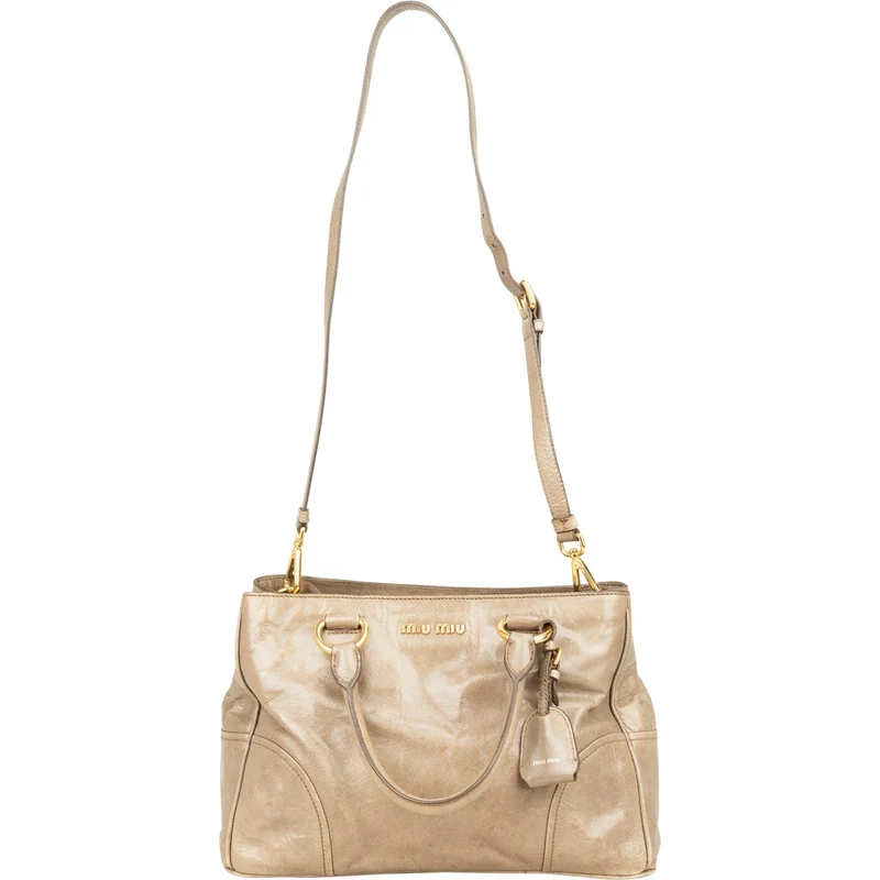 Miu Miu Vitello Lux Leather Handbag