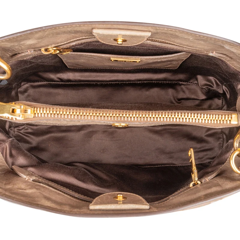 Miu Miu Vitello Lux Leather Handbag
