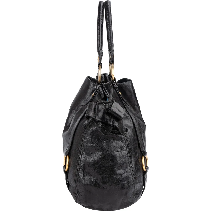 Miu Miu Vitello Lux Bow Hobo Handbag