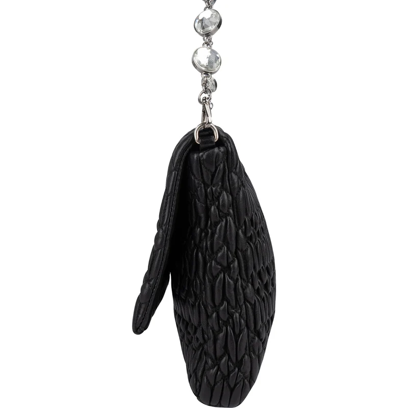 Miu Miu Matelassé Nappa Leather Crystal Shoulder Bag