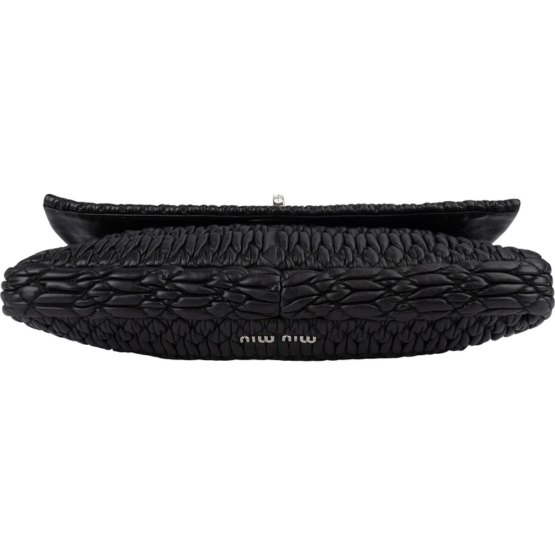 Miu Miu Matelassé Nappa Leather Crystal Shoulder Bag
