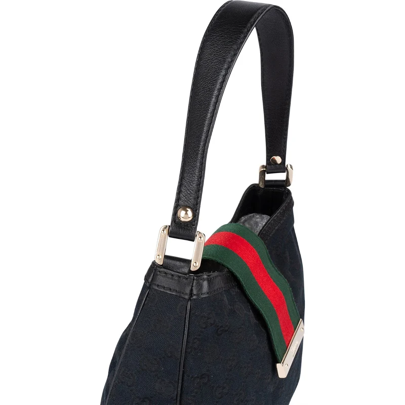 Gucci Monogram GG New Ladies Web Hobo Shoulder Bag
