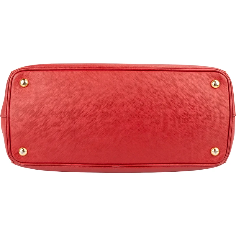 Prada Rouge Saffiano Leather Galleria Handbag