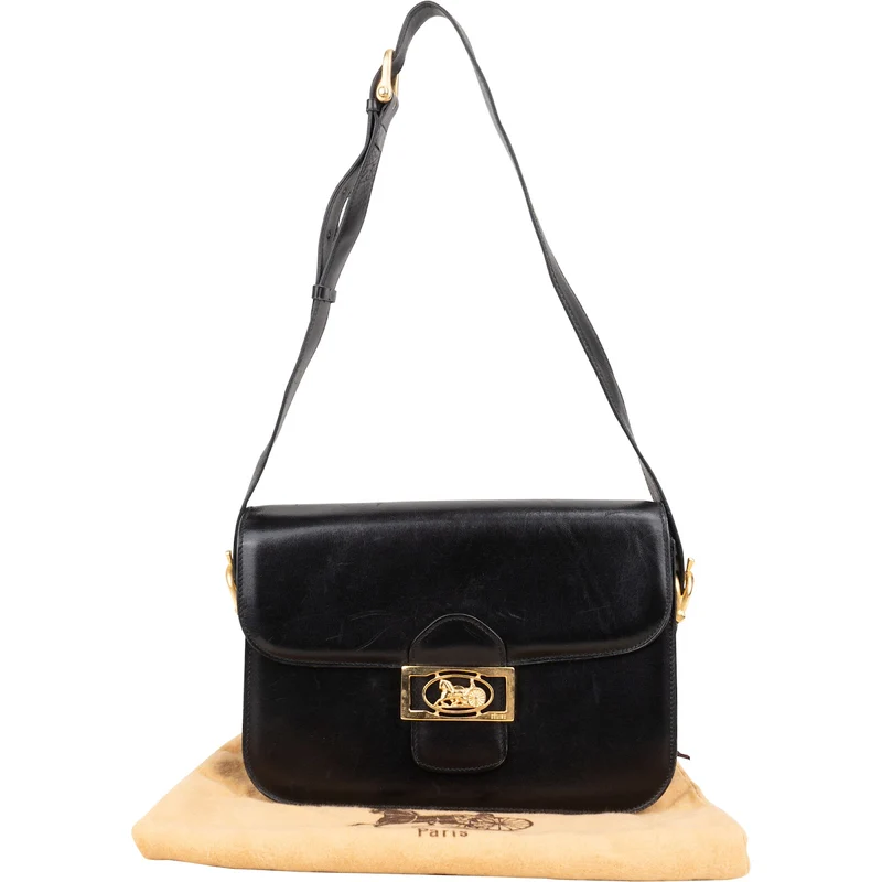 Céline Box Calfskin Leather Triomphe Shoulder Bag