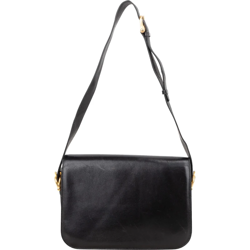 Céline Box Calfskin Leather Triomphe Shoulder Bag