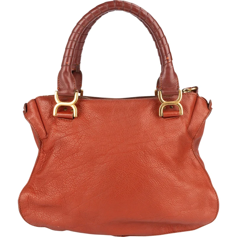 Chloé Grained Calfskin Marcie Satchel Handbag