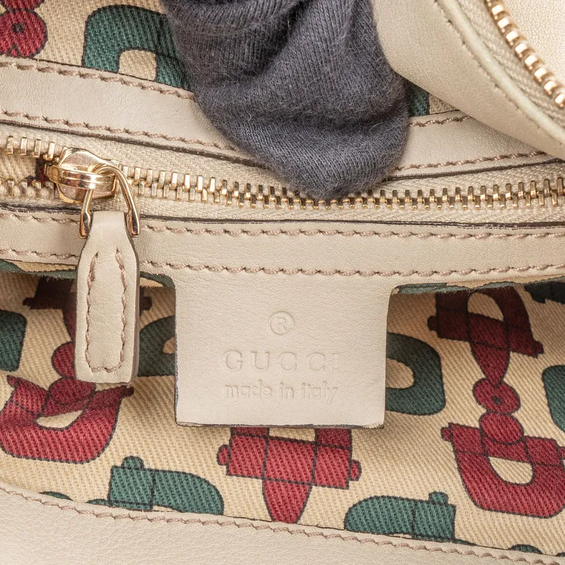 Gucci Leather GG Monogram Guccissima Hysteria Handbag