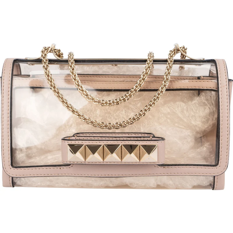 Valentino Garavani Transparent PVC Rockstud Spike Small Crossbody Bag