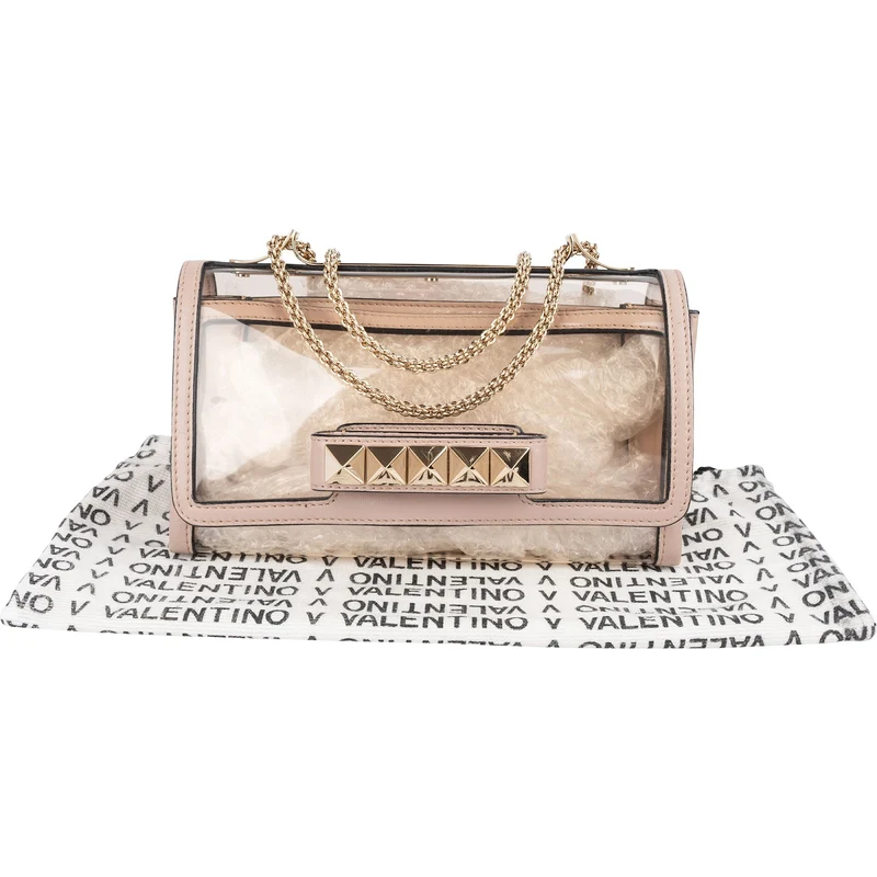 Valentino Garavani Transparent PVC Rockstud Spike Small Crossbody Bag