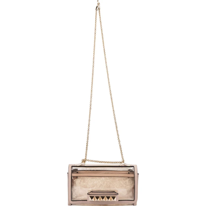 Valentino Garavani Transparent PVC Rockstud Spike Small Crossbody Bag