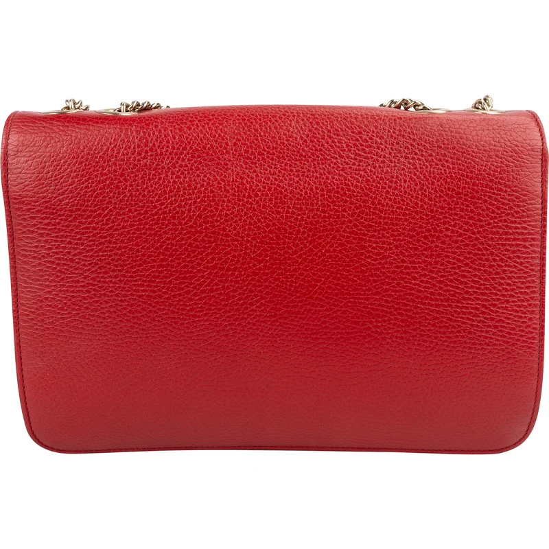 Gucci Pebbled Calfskin Interlocking GG Shoulder Crossbody Bag