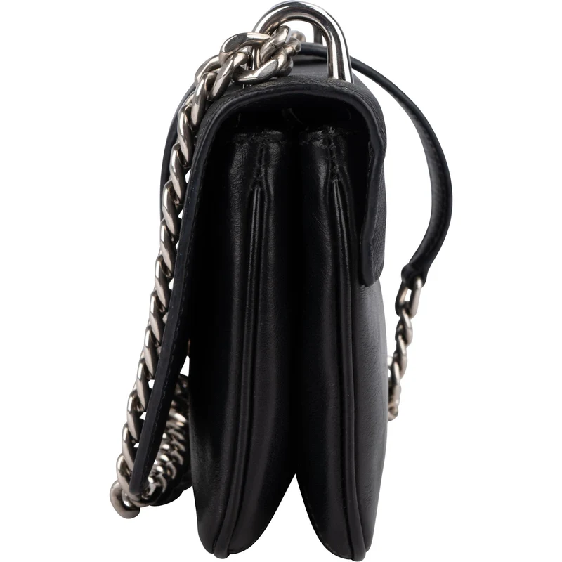 Prada Saffiano Leather Chain Wallet Crossbody Bag
