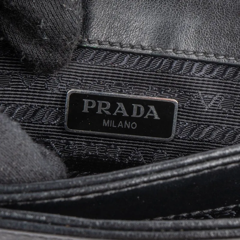 Prada Saffiano Leather Chain Wallet Crossbody Bag