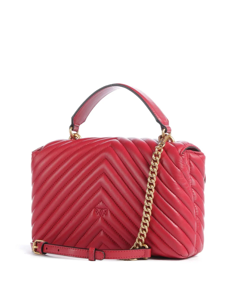 Pinko Love Lady Puff Mini Handtasche rosso rio/antique gold
