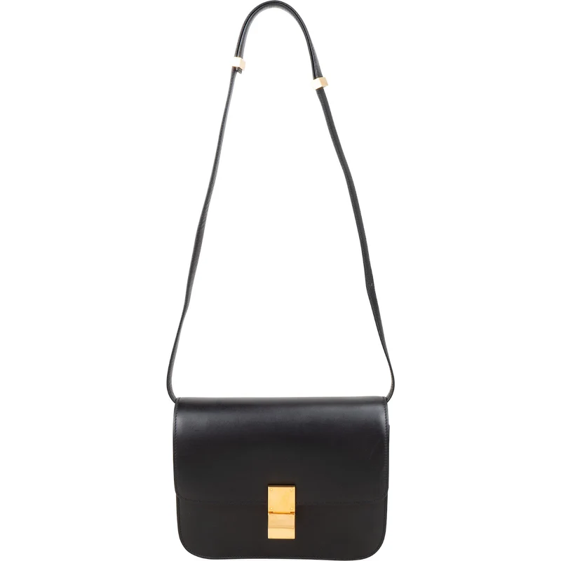Celine Boxcalf Leather Seesaw Lock Triomphe Classic Box Crossbody Bag