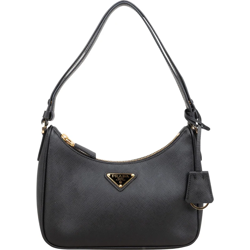 Prada Saffiano Leather Triangle Re-Edition 2005 Shoulder Bag