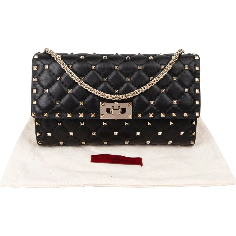 Valentino Garavani Quilted Leather Rockstud Spike Chain Crossbody Bag