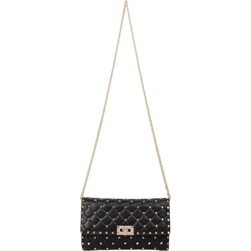 Valentino Garavani Quilted Leather Rockstud Spike Chain Crossbody Bag