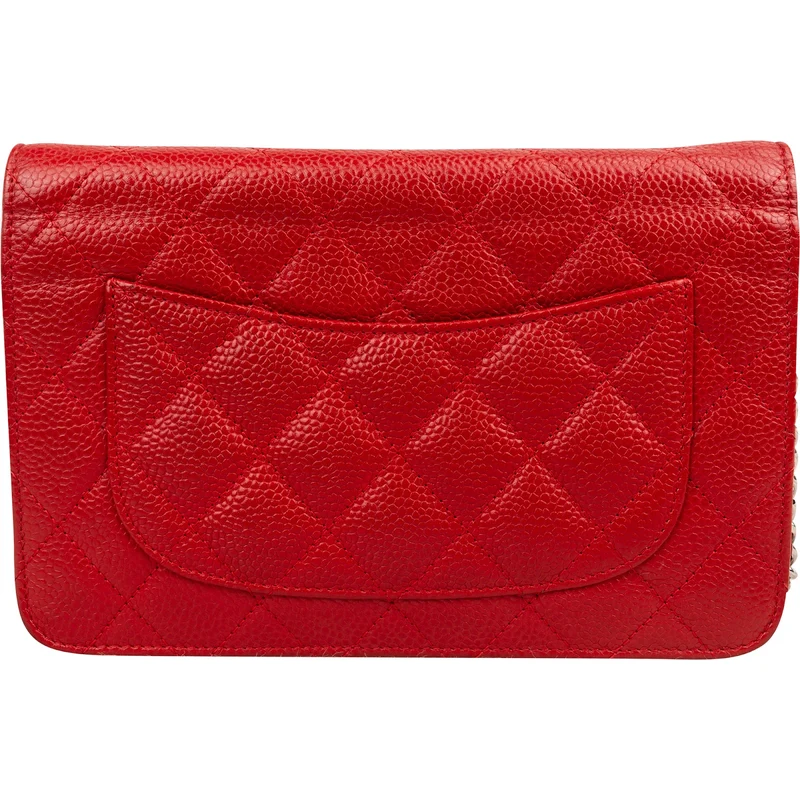 Chanel Quilted Caviar Leather Wallet On Chain Crossbody Bag