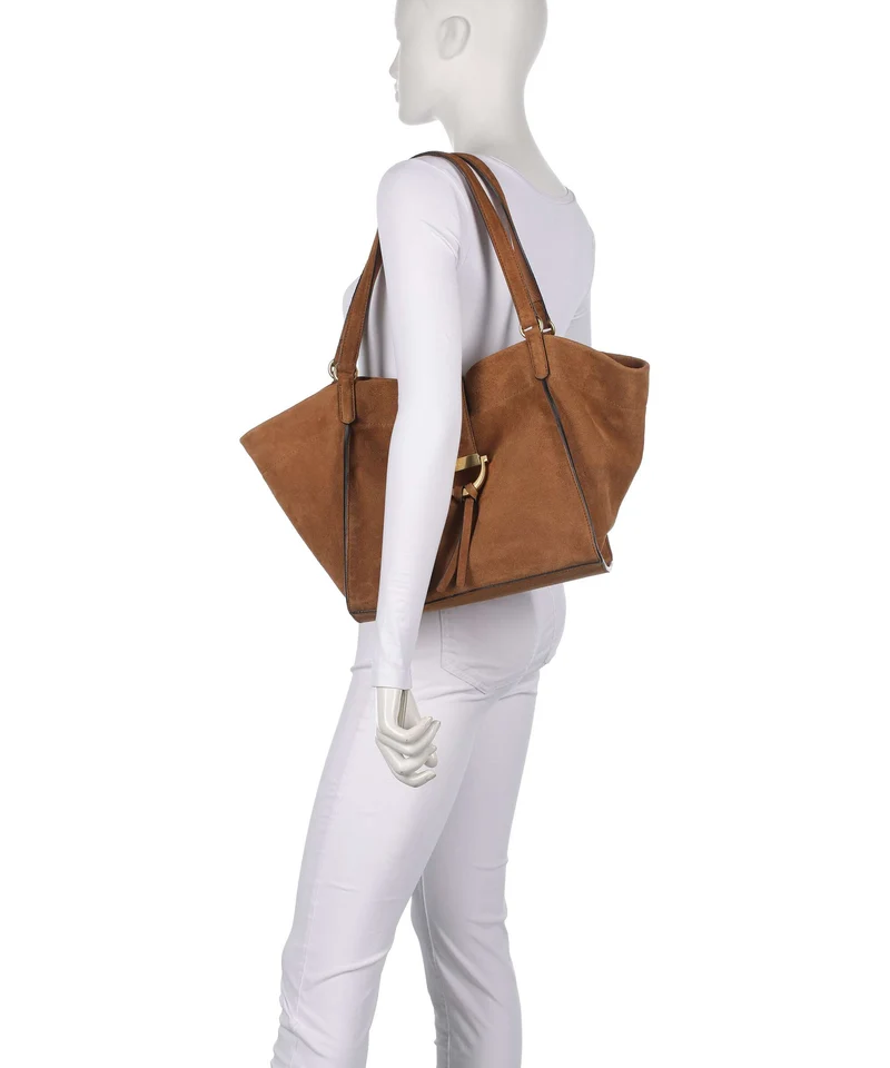 Abro Suede Temi Shopper cuoio