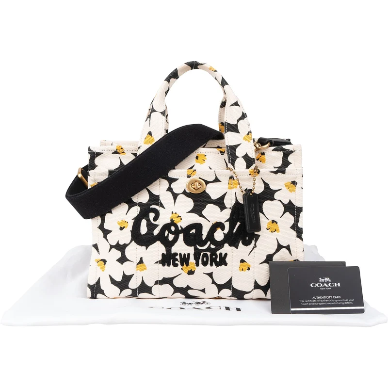 Coach Canvas Ditsy Floral Print Tote 26 Handbag