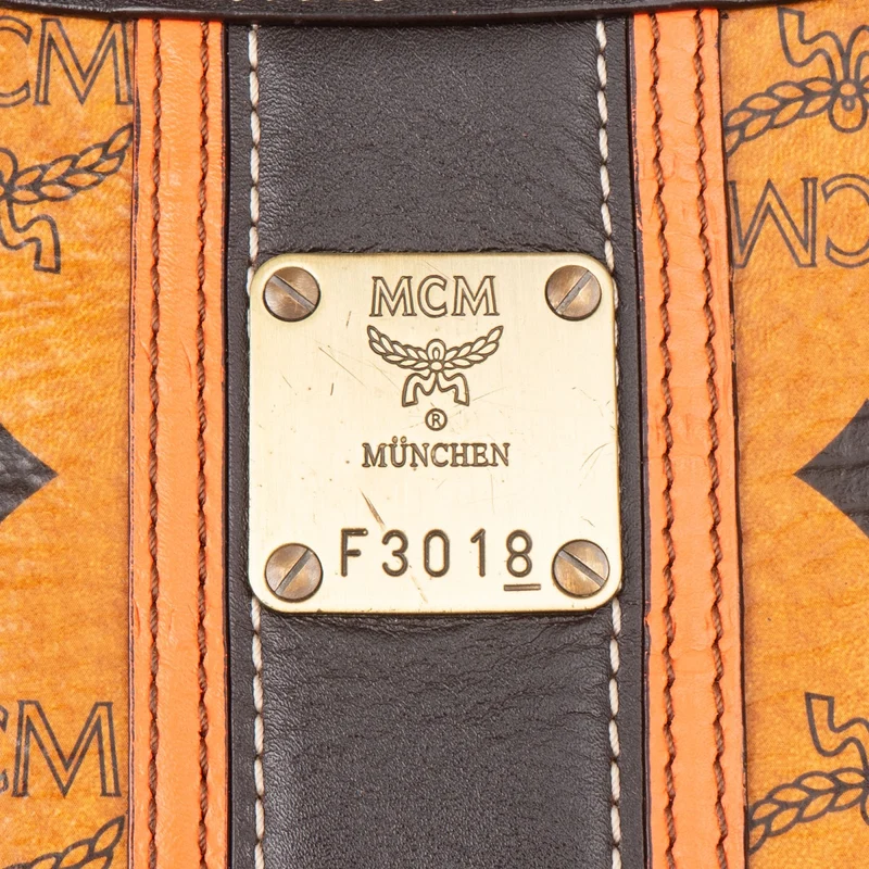 MCM Monogram Visetos Canvas Striped Small Shoulder Bag