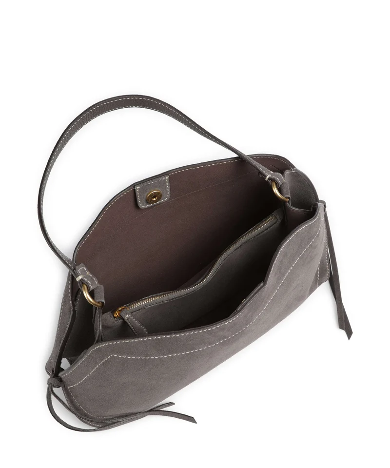 Abro Suede Necessity Small Schultertasche grey