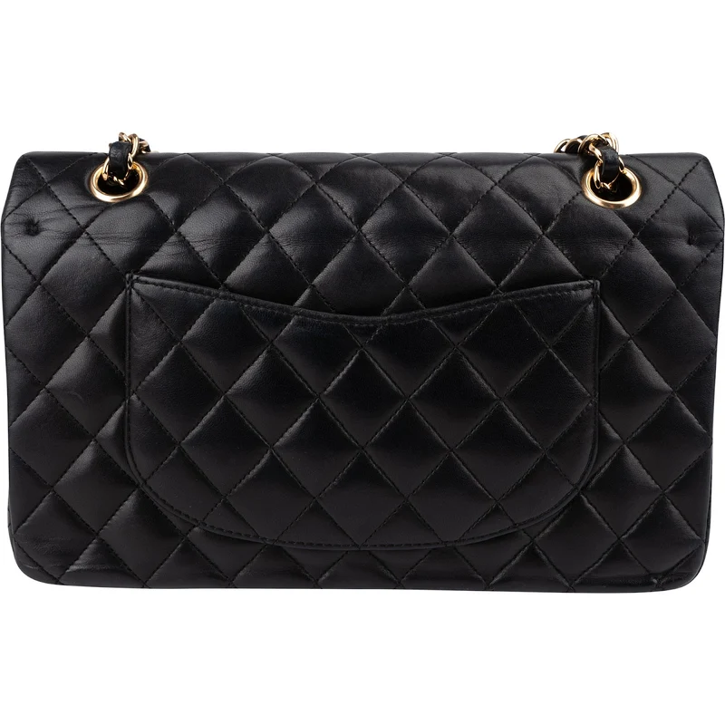 Chanel Quilted Lambskin CC Medium Double Flap Shoulder Bag