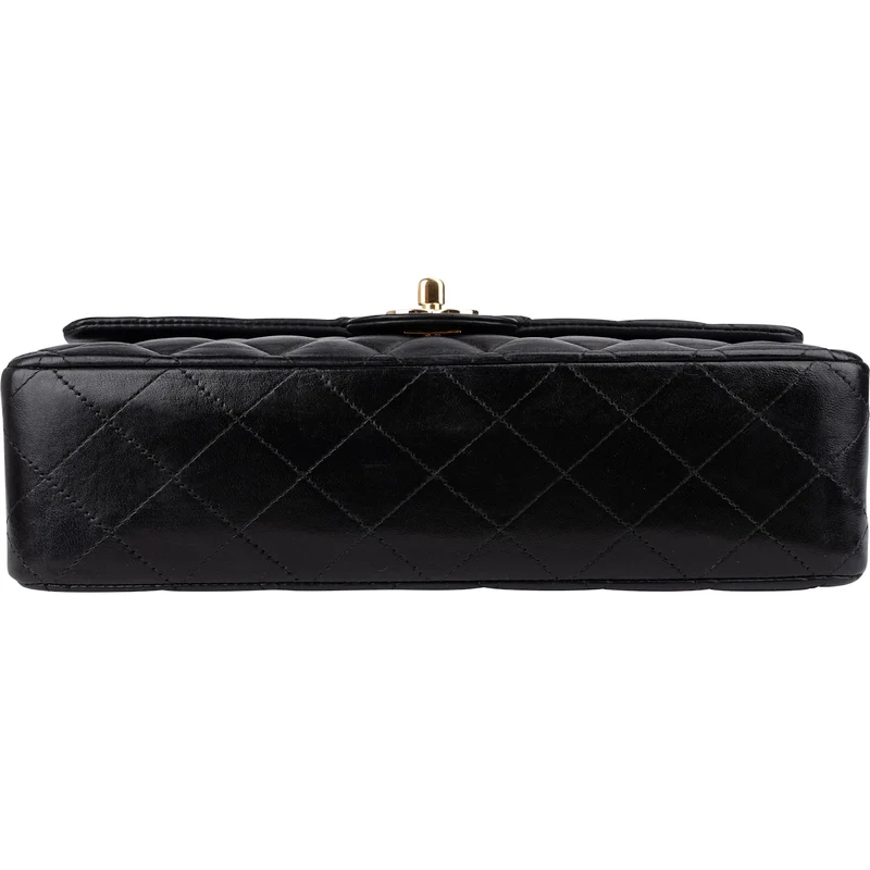 Chanel Quilted Lambskin CC Medium Double Flap Shoulder Bag